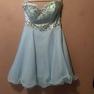 Blue homecoming/prom dress